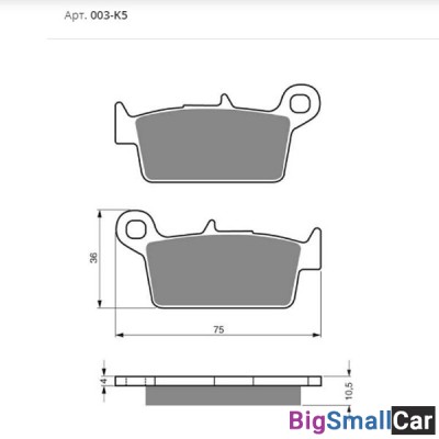 Тормозные колодки GOLDfren K5 003 20974 - купить Оренбурге