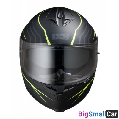 Шлем IXS HX1100 2.1 blk/matt/green L X14075-M35-L