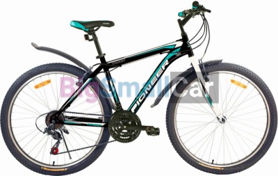 Дорожные велосипеды PIONEER TOWN 27,5/17 black-white-mint - купить Оренбурге